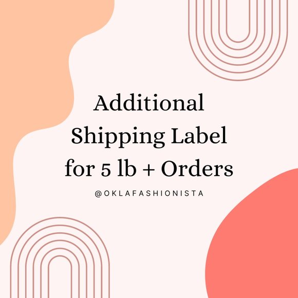 Additional Shipping Label for Orders Over 5 lbs - Picture 1 of 1